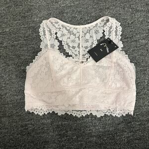 Art Class Girls' All Over Lace Bralett Pink Size Small